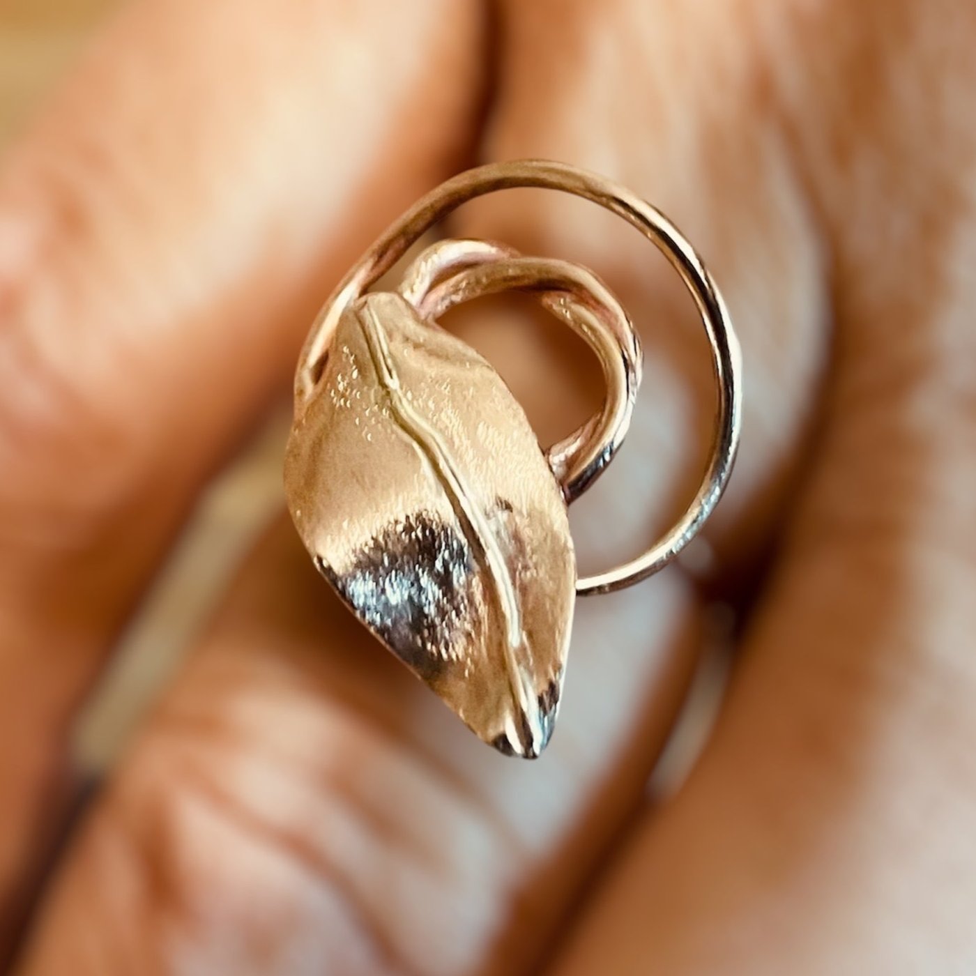 'Autumn', anello in bronzo e argento - pezzo unico