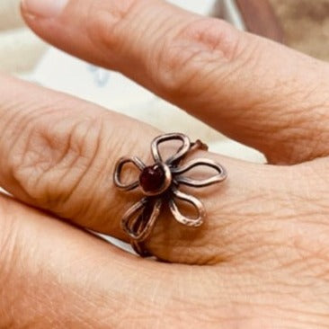 Antiqued copper bracelet, embellished with small crystals