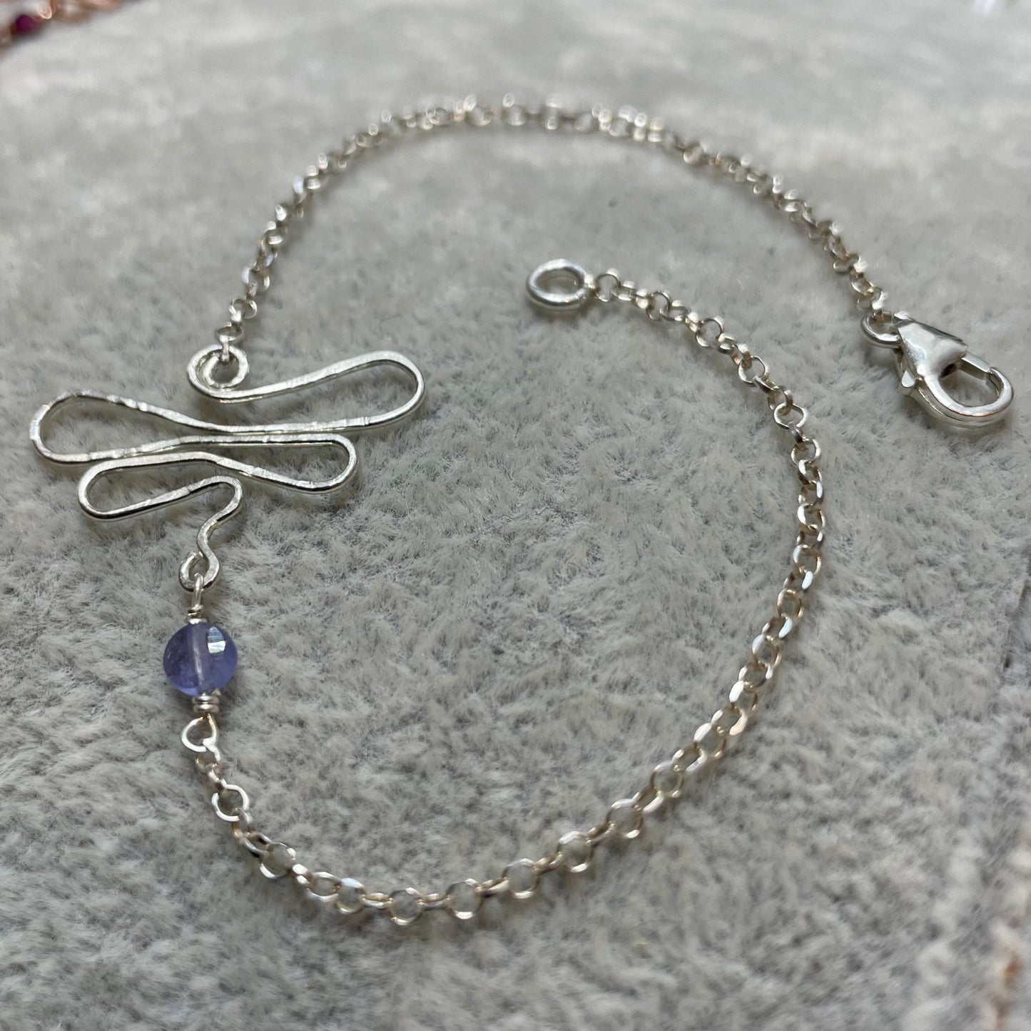 Braccialetto  'Dragonfly', Ag. 925 con pietra preziosa