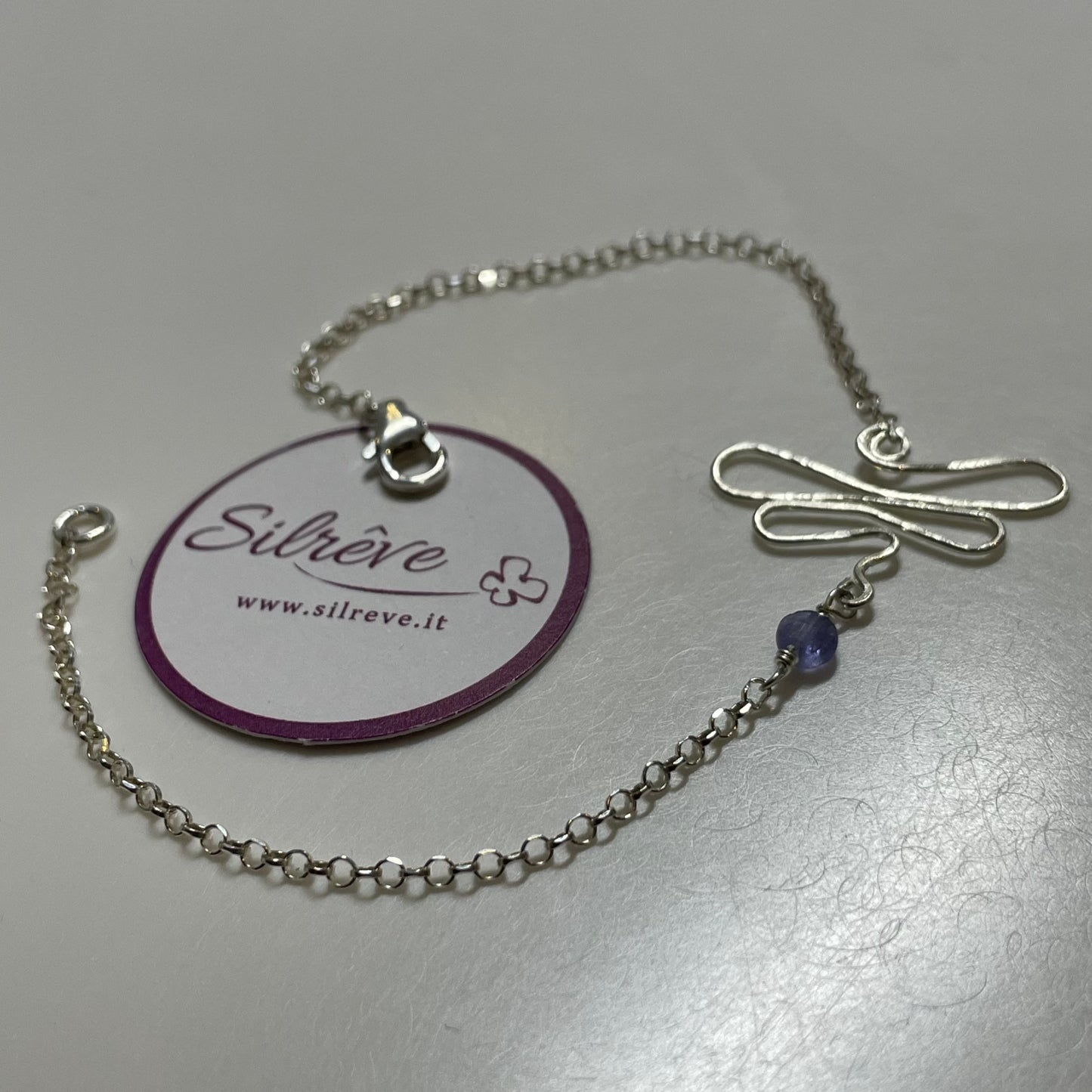 Braccialetto  'Dragonfly', Ag. 925 con pietra preziosa