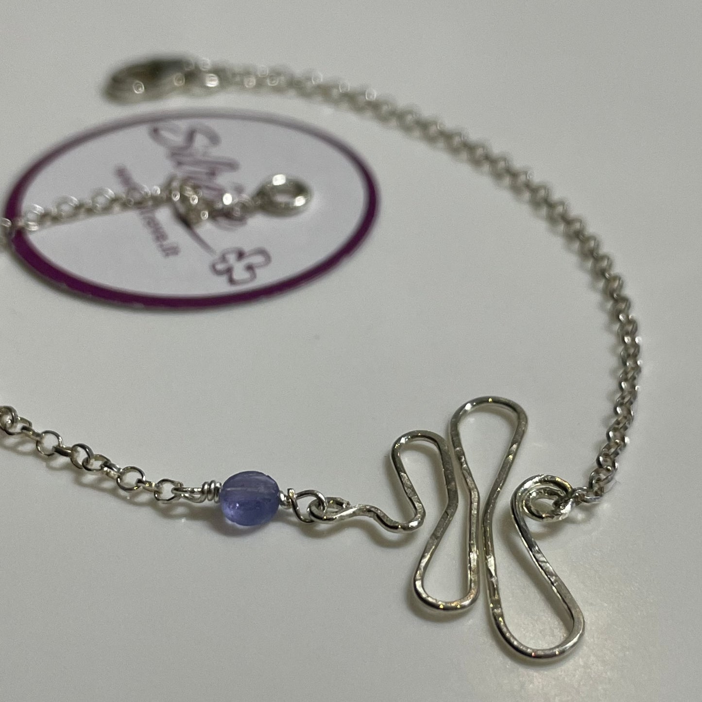 Braccialetto  'Dragonfly', Ag. 925 con pietra preziosa