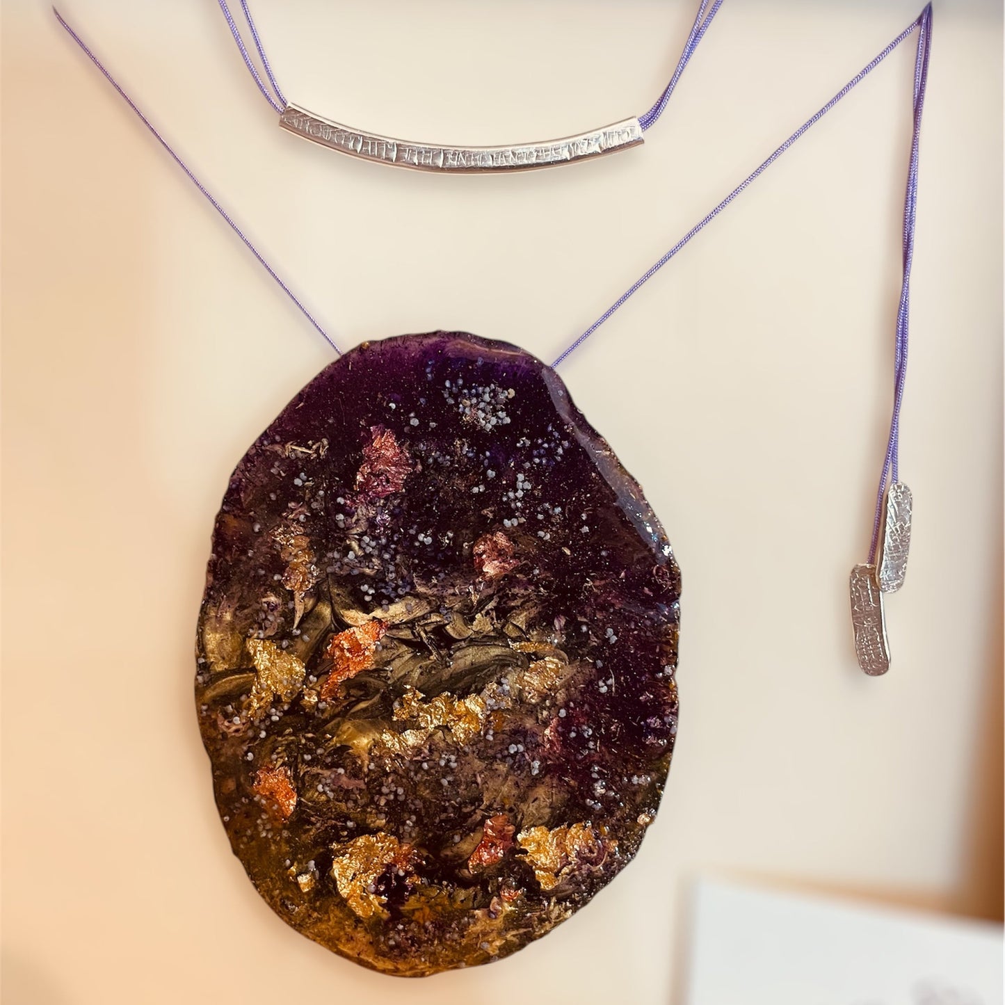 Inclusioni 'Sottobosco', con  finiture in Argento 925