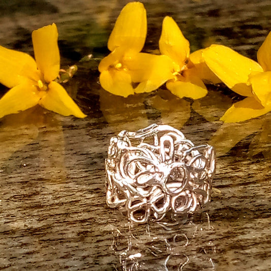 'Fil rouge' Anello in Ag. 925