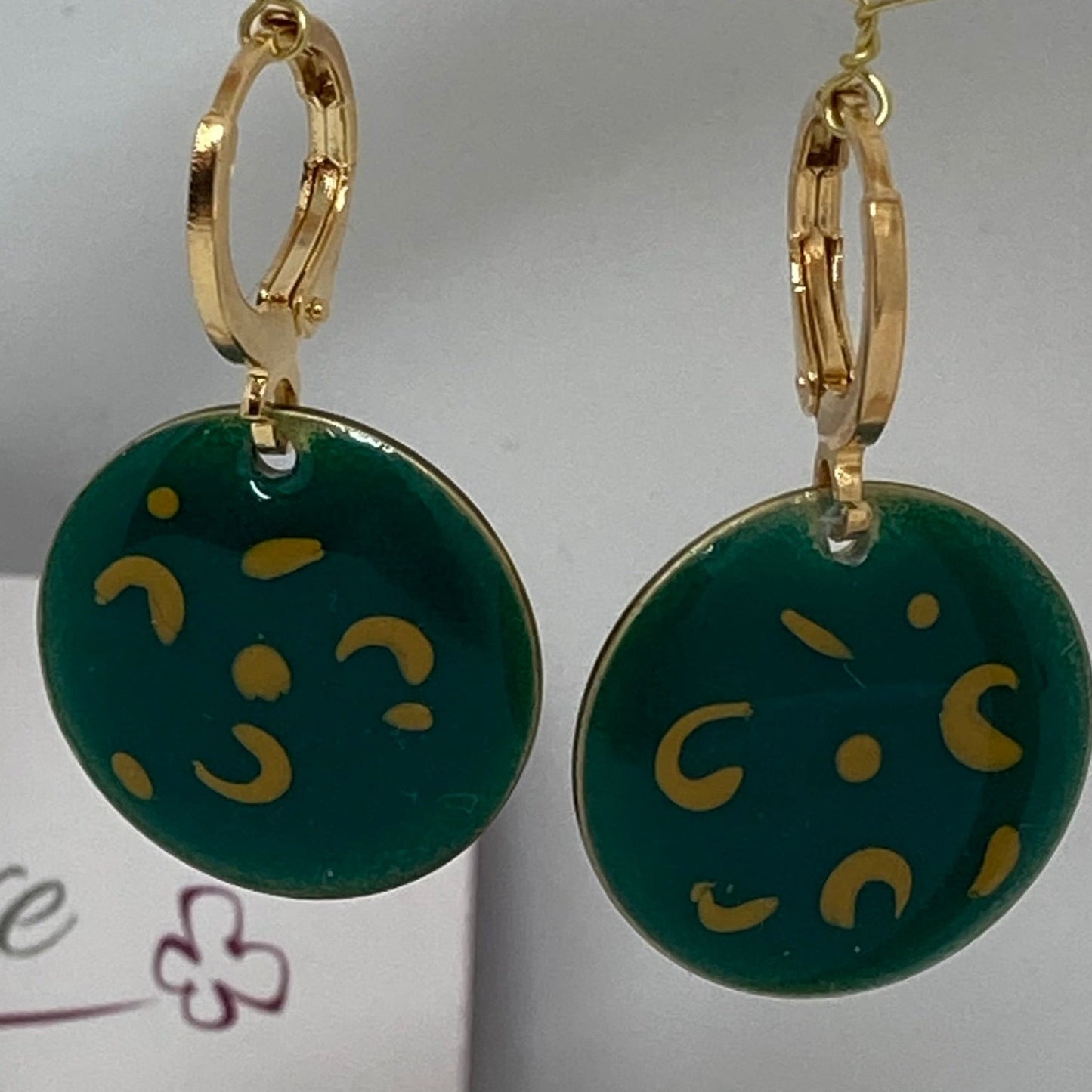 Pendant earrings in brass 'Fantasy'