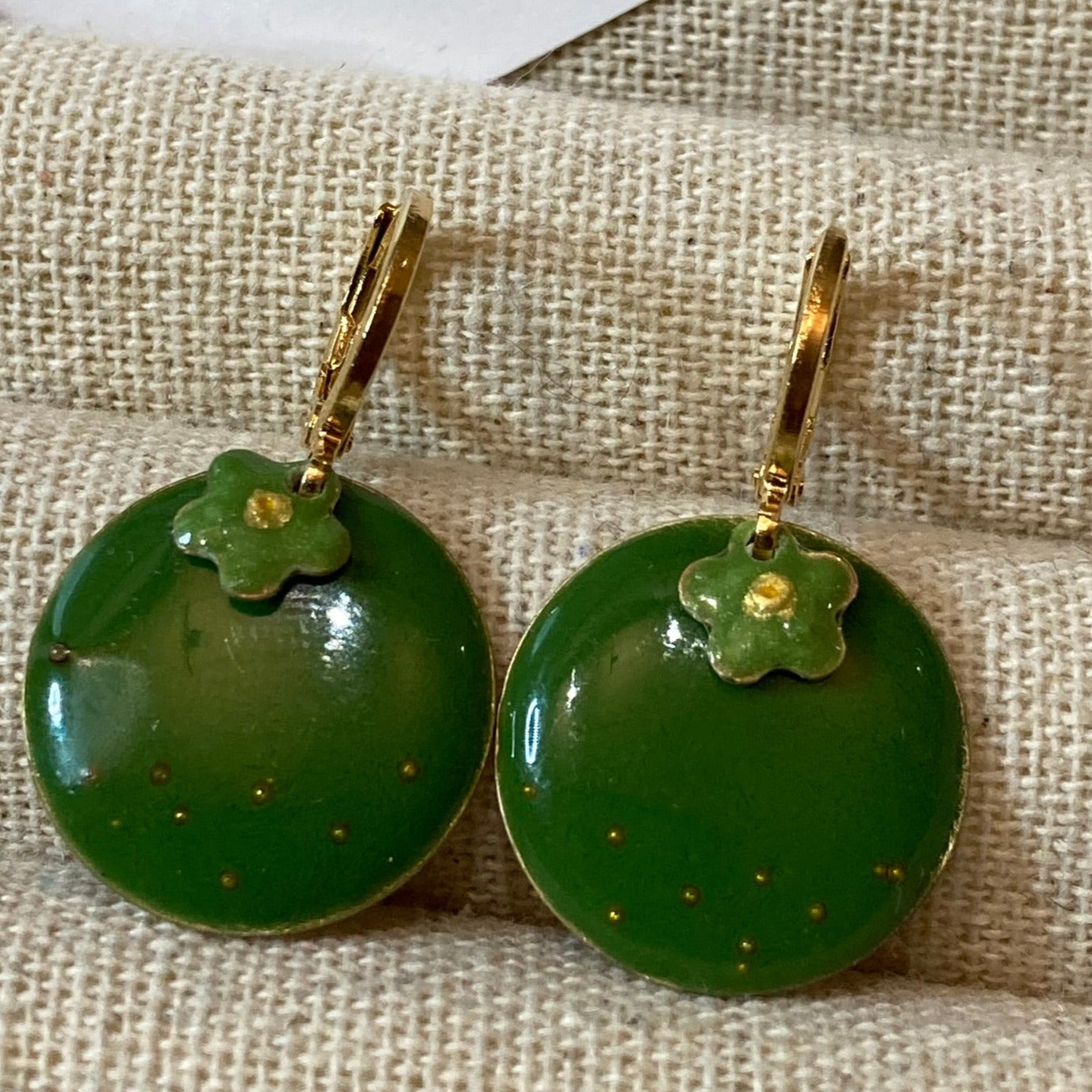 Pendant earrings in brass 'Fantasy'