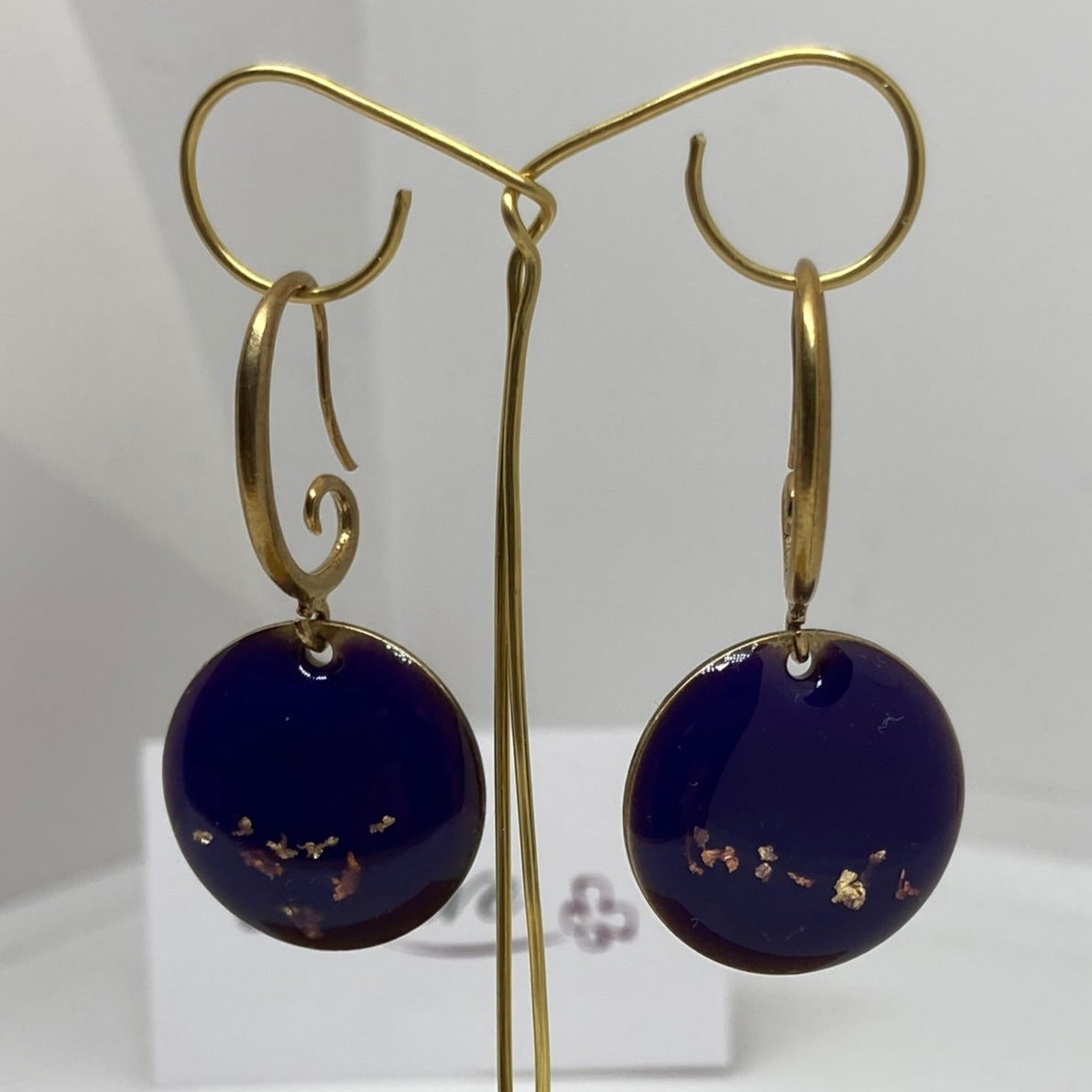 Pendant earrings in brass 'Fantasy'
