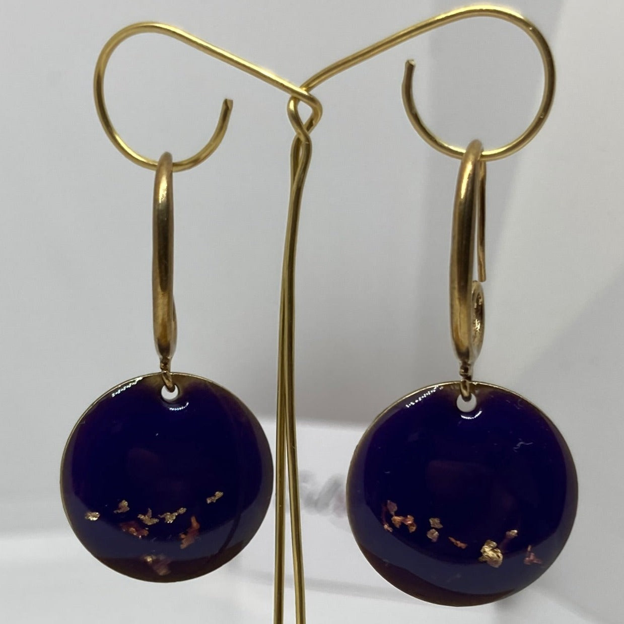Pendant earrings in brass 'Fantasy'